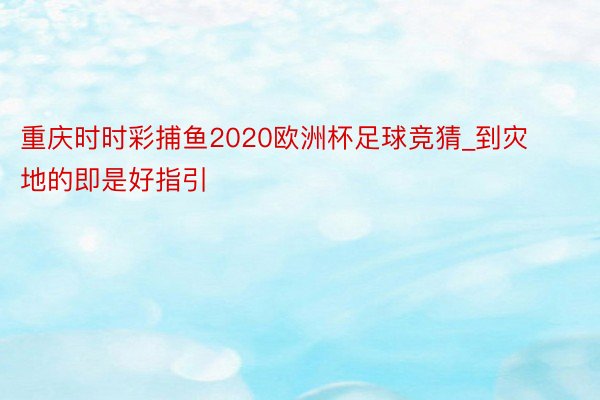 重庆时时彩捕鱼2020欧洲杯足球竞猜_到灾地的即是好指引